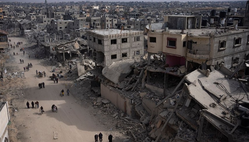 أحياء دمرها القصف الإسرائيلي في قطاع غزة (رويترز)