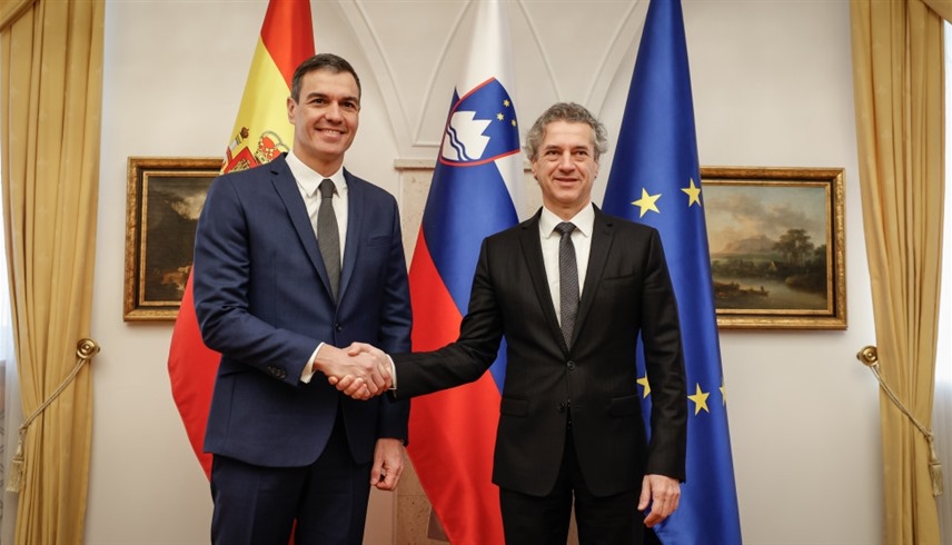 لقاء سابق بين  رئيسا وزراء سلوفينيا وإسبانيا (أرشيف)