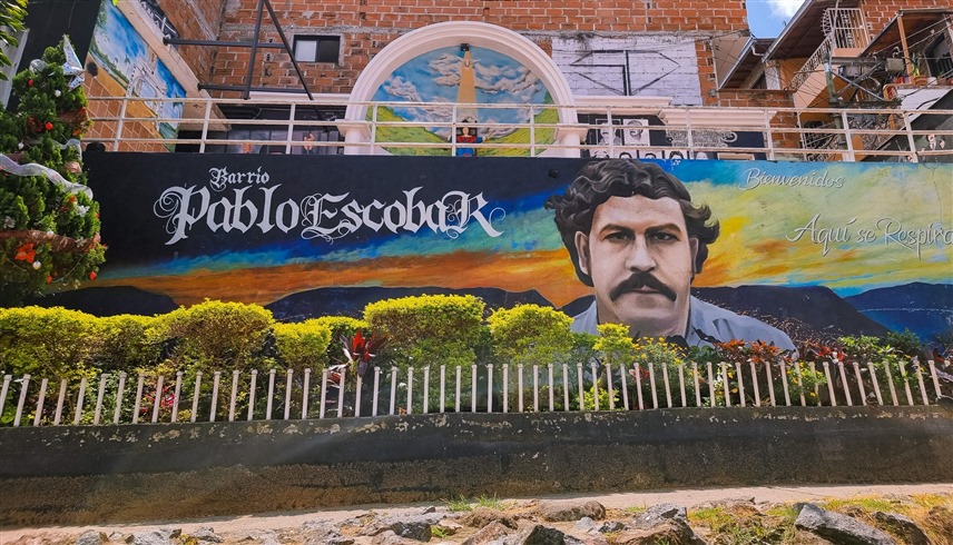 جدارية لتاجر المخدرات بابلو إسكوبار (أرشيف)