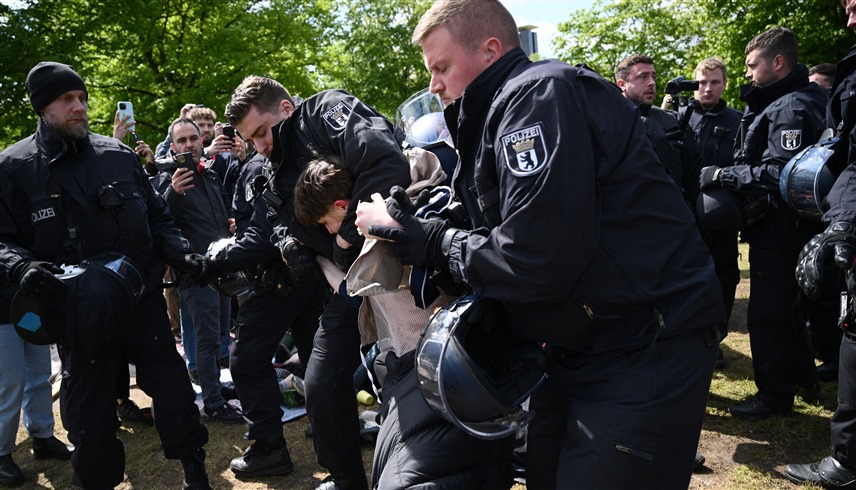 الشرطة الألمانية تفض تجمعاً مؤيداً لفلسطين في برلين (رويترز)