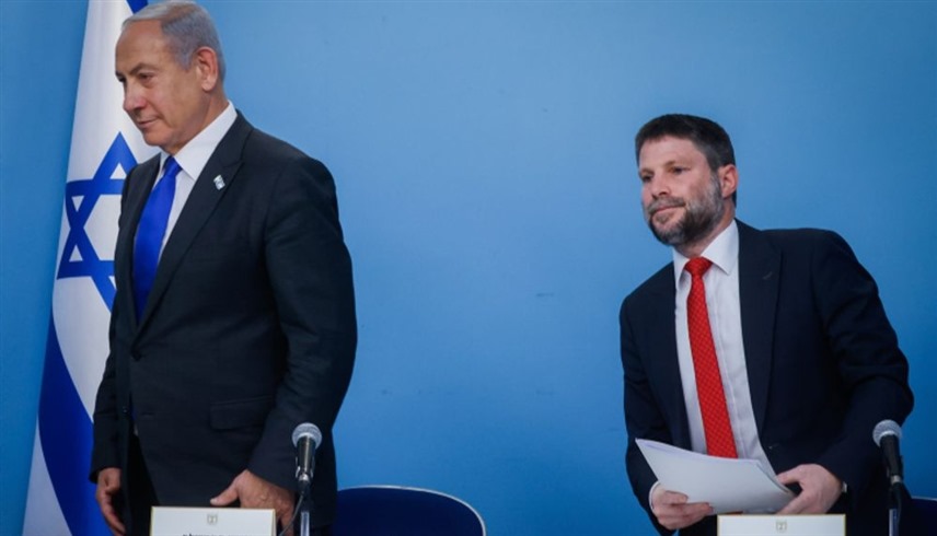 وزير المالية الإسرائيلي بتسلئيل سموتريتش ورئيس الوزراء  بنيامين نتانياهو (أرشيف)