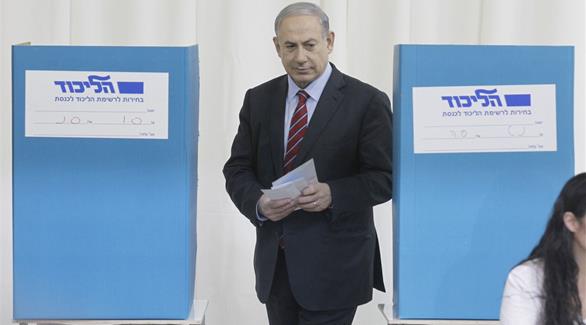 نتانياهو يدلي بصوته في الانتخابات الإسرائيلية(أرشيف)