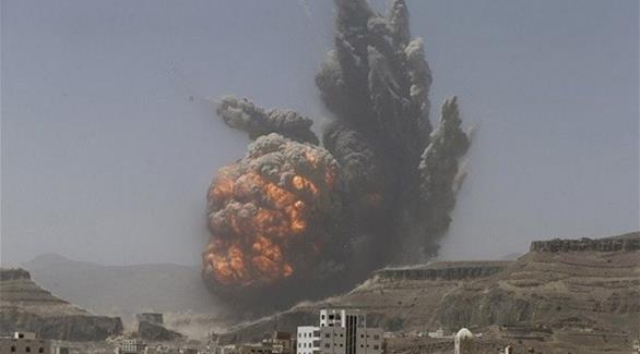قصف من التحالف العربي لمواقع المتمردين الحوثيين والموالين لصالح (أرشيف)