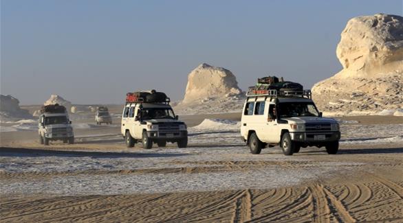 سيارات رباعية الدفع في الصحراء المصرية(أرشيف)