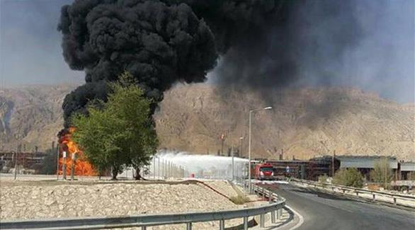 حريق في أحد المجمعات النفطية في إيران (أرشيف)