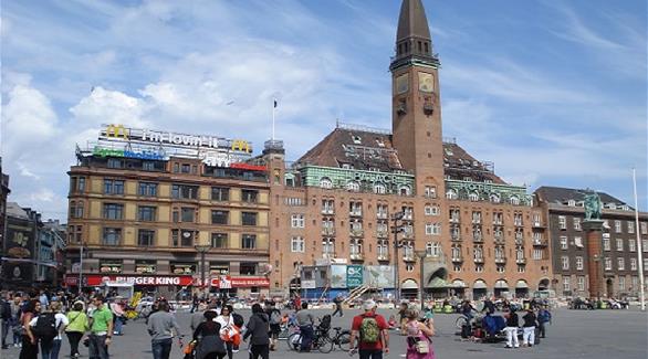 ساحة وسط مدينة كوبنهاغن عاصمة الدنمارك (أرشيف)