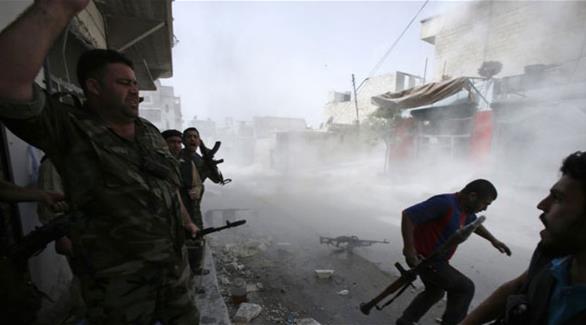 جانب من الاشتباكات في إحدى المدن السورية (أرشيف)