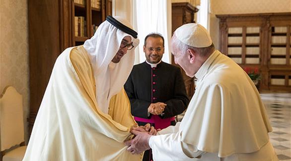 زيارة الشيخ محمد بن زايد إلى دوة الفاتيكان (من الأرشيف)