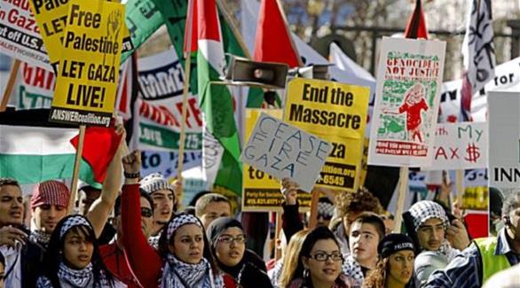 مظاهرات لدعم القضية الفلسطينية في سان فرانسيسكو(ذي كرونيكل)