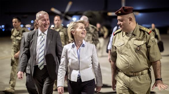 وزيرة الدفاع الألمانية أورزولا فون دير لاين في العراق (رويتزر)