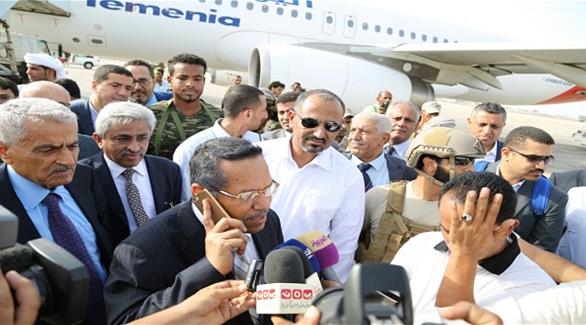 صورة للحكومة اليمنية في مطار عدن (أرشيف)