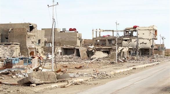 بيوت عراقية دمرها داعش قبل انسحابه منها (أرشيف)