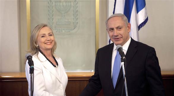 رئيس الوزراء الإسرائيلي بنيامين نتانياهو والمرشحة للرئاسة الأمريكية هيلاري كلينتون (أرشيف)
