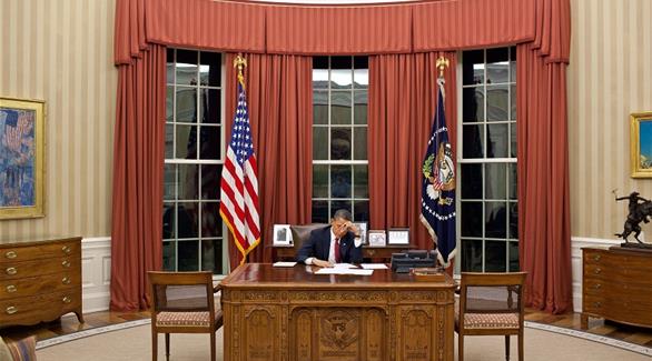 أوباما في مقر البيت الأبيض (أرشيف)