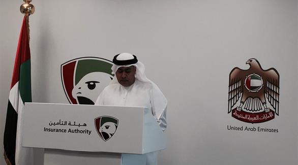 مدير عام هيئة التأمين إبراهيم عبيد الزعابي خلال الإحاطة الإعلامية 