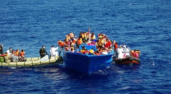 عملية إنقاذ مهاجرين في البحر المتوسط (أرشيف)