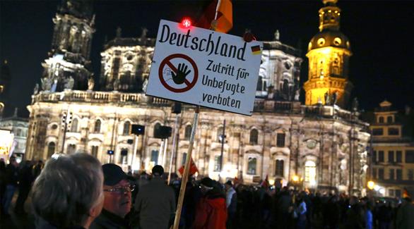 مظاهرات لداعمين لحركة بيجيدا الألمانية(أرشيف)