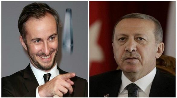 الرئيس التركي رجب طيب أردوغان والإعلامي الساخر الألماني يان بومرمان (أرشيف)
