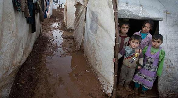 أطفال سوريون في مخيم باب الشمس في حلب(يونيسيف)