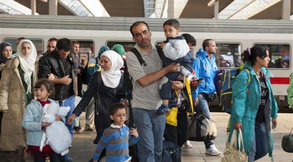 لاجئون سوريون يصلون ألمانيا (أرشيف)