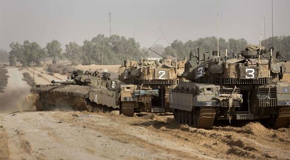 آليات الاحتلال الإسرائيلي على الحدود مع غزة (أرشيف)