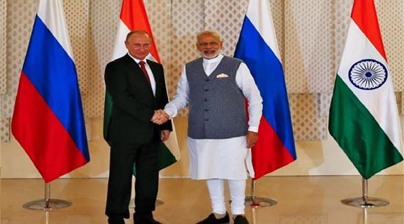 رئيس الوزراء الهندي مودي والرئيس الروسي بوتين (أرشيف)