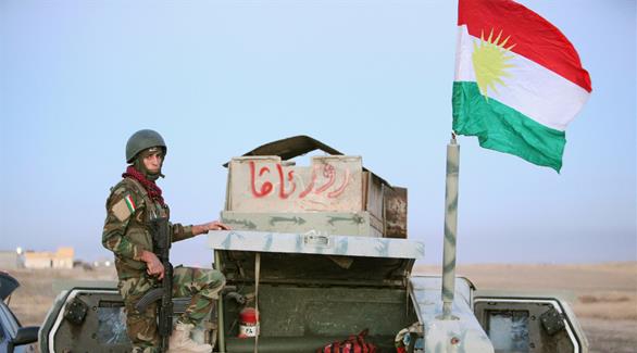 عناصر من قوات البشمركة قرب الموصل (رويترز)