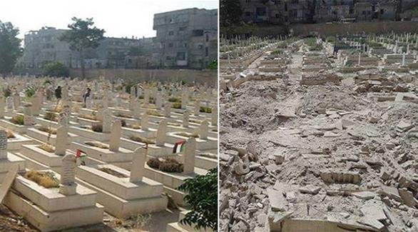 مقبرة شهداء الثورة الفلسطينية في مخيم اليرموك بدمشق (أرشيف)