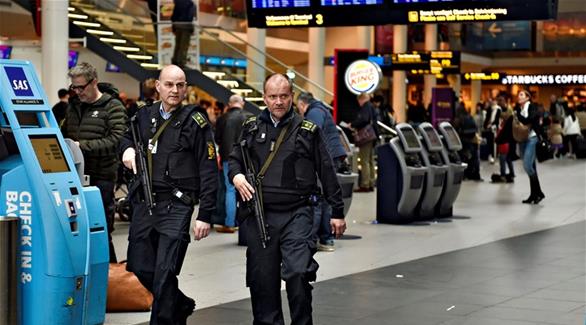 عناصر أمنية في مطار كوبنهاغن (أرشيف)