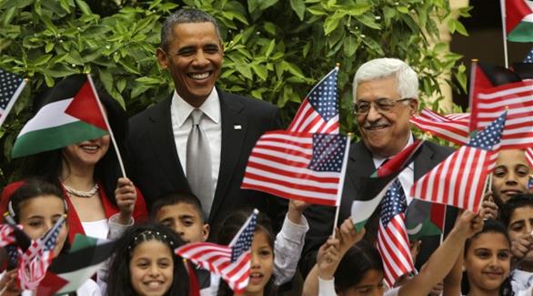 الرئيس الأمريكي باراك أوباما ونظيره الفلسطيني محمود عباس(ارشيف)