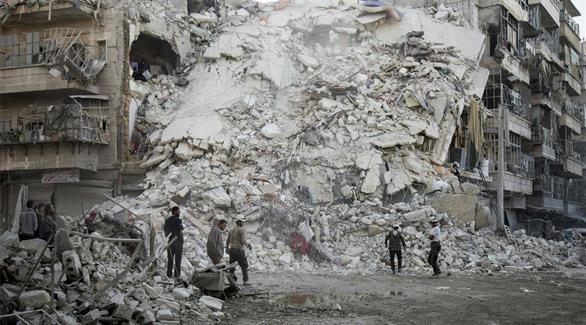غارات في حلب(أ ف ب)