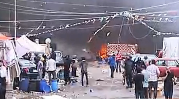 آثار إزالة قوات الأمن لخيام المعتصمين في ميدان النهضة - القاهرة (24)
