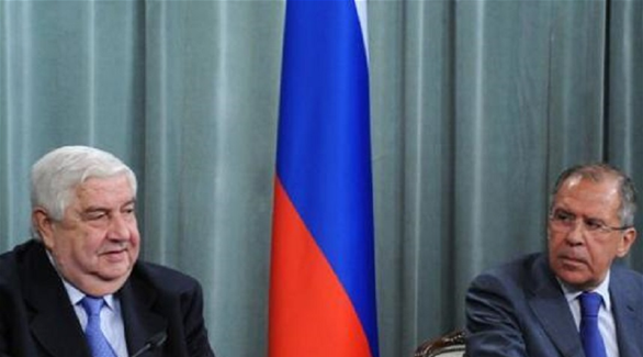 وزير الخارجية الروسي سيرجي لافروف ونظيره السوري وليد المعلم (أرشيف)