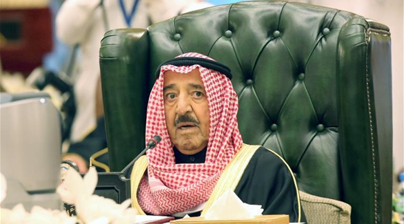 أمير الكويت الشيخ صباح الأحمد في افتتاح القمة الخليجية 34 في الكويت (أف ب)