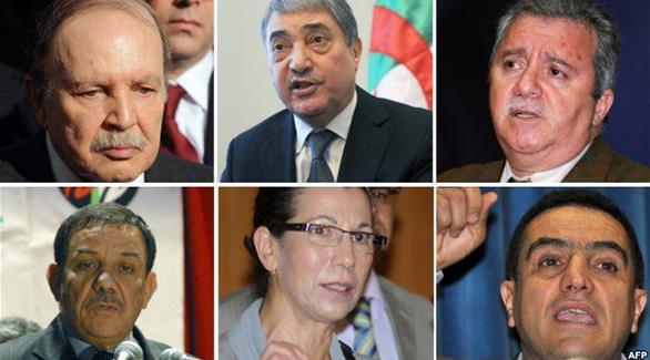 المرشحون الستة لانتخابات الرئاسة الجزائرية (أ ف ب)