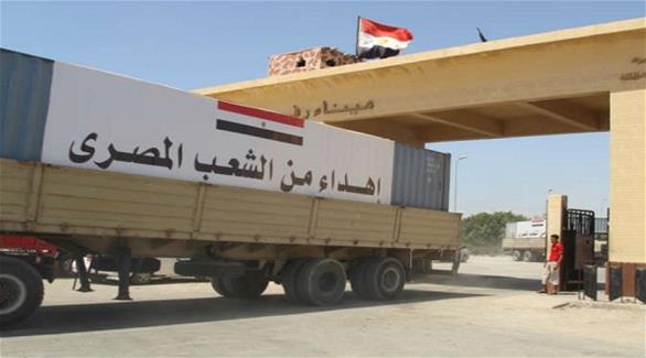 شاحنة مساعدات مصرية لغزة 