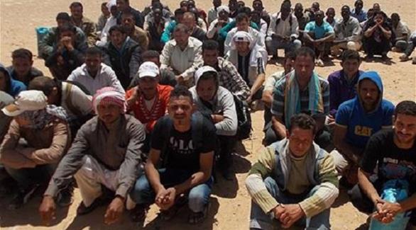 مهاجرون غير شرعيين تم اعتقالهم في مدينة سرت الليبية (أرشيف)