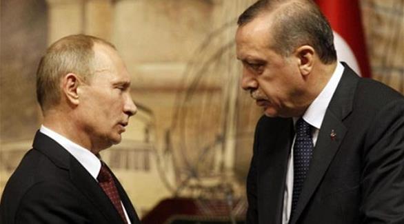 الرئيس التركي رجب طيب أردوغان والرئيس الروسي فلاديمير بوتين (أرشيف)