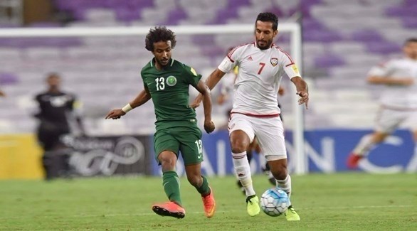 مباراة سابقة بين الإمارات والسعودية (أرشيف)