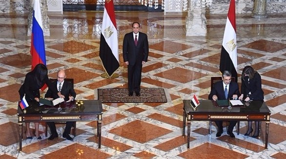 من مراسم توقيع اتفاقية إقامة محطة الضبعة في مصر (أرشيف)