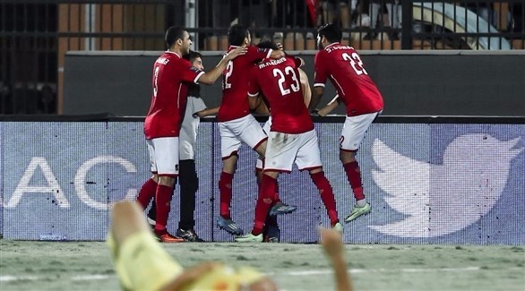 فرحة لاعبي الأهلي المصري بالفوز على سموحة (تويتر)