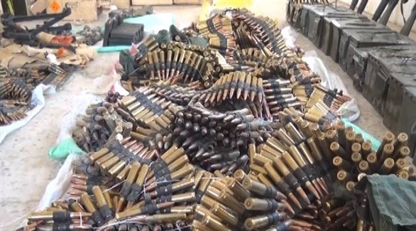 ذخائر حربية مصادرة في أحد مخازن الحوثيين بصعدة (أرشيف)