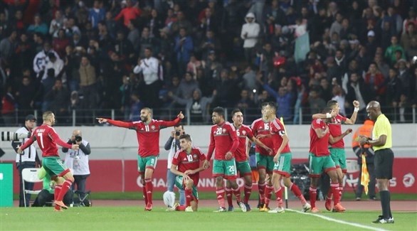 فرحة لاعبي المغرب بالتأهل (تويتر)