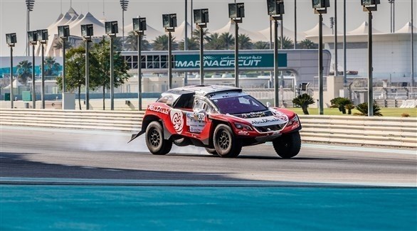 سيارة  خالد القاسمي أثناء السباق (المصدر)