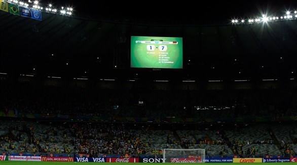 البرازيل هزمت من ألمانيا 1-7 في نصف نهائي مونديال 2014 (أرشيف)