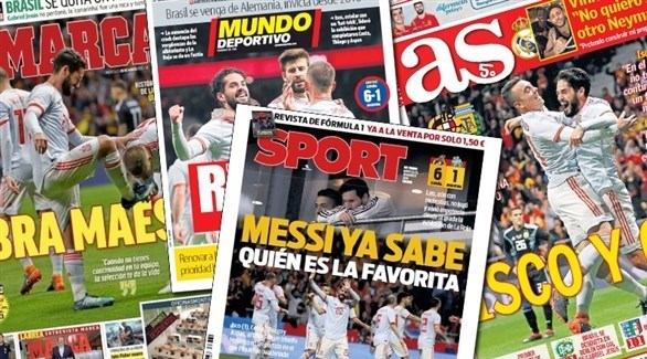 أغلفة الصحف الإسبانية