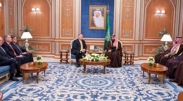 ولي العهد السعودي يلتقي وزير الخارجية الامريكي مايك بومبيو (الرياض)
