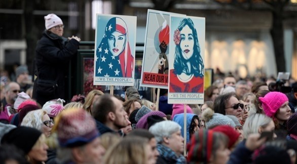 جانب من المسيرات النسائية ضد ترامب (أرشيف)