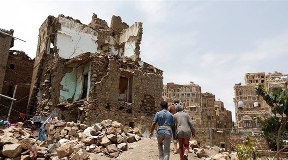 دمار تسبب به قصف لميليشيا الحوثي (أرشيف)
