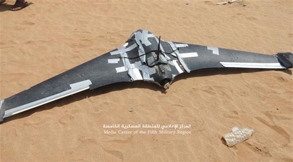 طائرة مسيرة اسقطها الجيش اليمني في عدن اليمن (أرشيف)